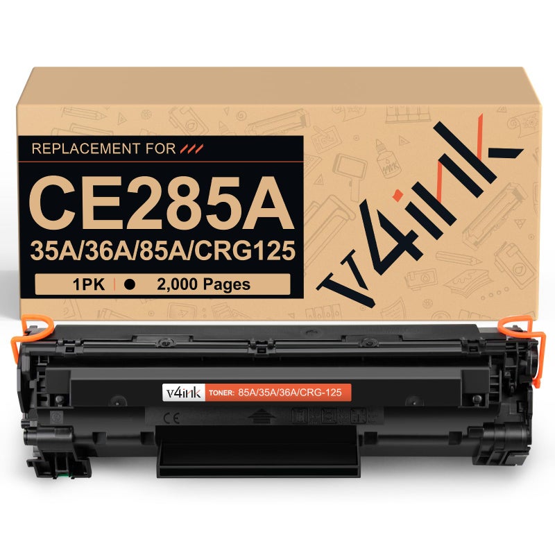 V4INK Compatible 85A Toner Cartridge Replacement for HP 85A CE285A 36A CB436A 35A CB435A Canon 125 Toner Ink for HP Pro P1006 P1102 P1102W P1505 P1505n MFP M1212nf M1120 M1120n M1522n M1522nf Printer - Image 1